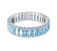Matrix Ring, Baguette-Schliff, Blau, Rhodiniert 62