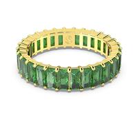 Matrix Ring, Baguette-Schliff, Grün, 18K Goldbeschichtet 50