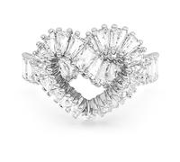 Matrix Ring, Verschiedene Schliffe, Herz, Weiß, Rhodiniert 55