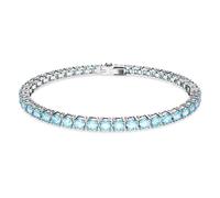 Swarovski Armband Matrix Tennis Rundschliff Blau Rhodiniert Größe XL