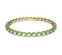 Matrix Tennis Armband, Rundschliff, Grün, Goldlegierungsschicht M