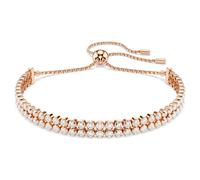 Matrix Tennis Armband, Rundschliff, Weiß, 18K Roségoldbeschichtet OS
