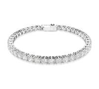 Matrix Tennis Armband, Rundschliff, Weiß, Rhodiniert S