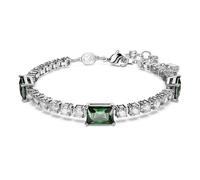 Matrix Tennis Armband, Verschiedene Schliffe, Grün, Rhodiniert OS