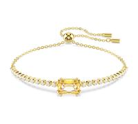 Swarovski -Matrix -Tennisarmband, Gelb, goldener glänzender