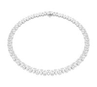 Matrix Tennis Halskette, Tropfenschliff, Weiß, Rhodiniert OS