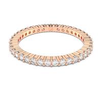 Swarovski Matrix Vittore Ring, Weißer und Rosé Vergoldeter Damenring mit Strahlenden Swarovski Kristallen