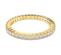 Matrix Vittore Ring, Rundschliff, Weiß, Vergoldetes Finish 60