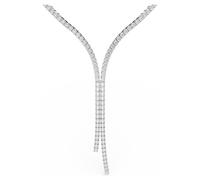Matrix Y-Halskette, Rundschliff, Weiß, Rhodiniert OS