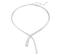 Matrix Y-Halskette, Verschiedene Schliffe, Weiß, Rhodiniert OS