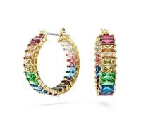 Matrixtifarbiger, goldfarbener Creolenring