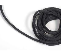 Matsa 25 m runde Schnur, 5 mm, weich, elastisch, für Armbänder, Haare, Hosenträger, Basteln, Kleidung, Nähen, Dunkelgrau, 25 m