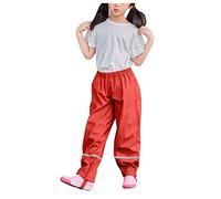 Matschhose Ungefüttert Kinder Ohne Träger Mädchen Fahrrad Regenschutz Regenanzug Fahrrad Baby Schmal Ungefüttert Nachthemd Dünne Kinder Wasserdicht Unisex Unterkleid Red 98-104