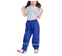 Matschhose Ungefüttert Kinder Regenschutz Fahrrad Dünne Unisex Regenoverall Einfarbig Wasserdicht Mädchen Schmal Unterkleid Ohne Träger Ungefüttert Kinder Baby Nachthemd Blau 98-104