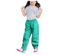 Matschhose Ungefüttert Kinder Schmal Mädchen Unisex Einfarbig Regenhose Fahrrad Wasserdicht Baby Regenschutz Regenanzug Ohne Träger Kinder Ungefüttert Dünne Matschhose Green 116