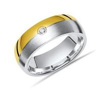 Matt glänzender Silberring Zirkonia Wellenform
