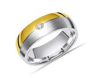 Matt glänzender Silberring Zirkonia Wellenform