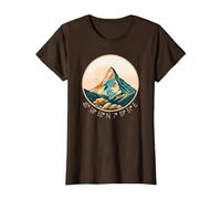 Matterhorn Schweiz Wandern Retro Berg Zermatt Matterhorn T-Shirt, Damen, Braun, M
