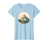 Matterhorn Schweiz Wandern Retro Berg Zermatt Matterhorn T-Shirt, Damen, Himmelblau, M