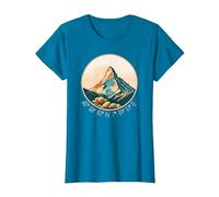 Matterhorn Schweiz Wandern Retro Berg Zermatt Matterhorn T-Shirt, Damen, Saphir, L