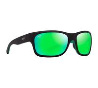 Maui Jim - Ano Nui Matte Black Green MauiGreen Mineral Superthin - Sonnenbrille Noir Sans