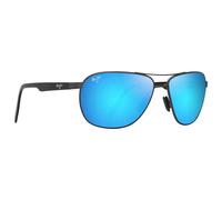 Maui Jim - Castles Ruthénium Foncé Mat Noir Bleu Hawai Minéral Superthin - Sonnenbrille Noir Sans