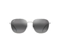 MAUI JIM GREY OLALI AF SHINY SILVER W/BLACK 55