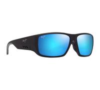 Maui Jim - Keha Asian Fit Noir Mat Bleu Hawaï Minéral SuperThin - Sonnenbrille Noir Sans