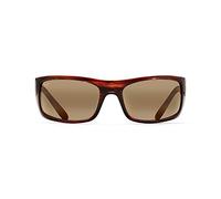 Maui Jim Maui Peahi 202 O2 glänzende polarisierte Sonnenbrille, für Herren und Damen, schwarz, mehrfarbig, H202-10