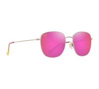 Maui Jim Unisex Olali AF Sunglasses, Shiny Lt Gold w/Violet & Pink, 55-19-150