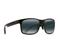 Maui Jim Herren Sonnenbrille - Red Sands - 432-2M - 59mm - Schwarz, Quadratisch