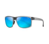Sonnenbrille Pokowai Arch Gris Mat Translucide Bleu Hawaï MauiPure - Maui Jim Blau