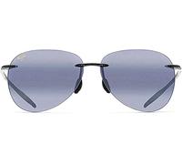 Maui Jim Herren Sonnenbrille - Sugar Beach - 421-02 - 62mm - Schwarz, Pilot