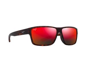 Maui Jim - Uila Asian Fit Havane Foncé Mat Hawaii Lava Minéral Superthin - Sonnenbrille Rouge Sans