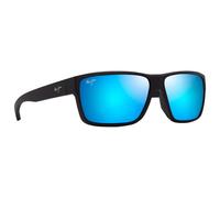 Maui Jim - Uila Noir Mat Bleu Hawaï Minéral Superthin - Sonnenbrille Noir Sans