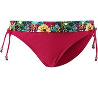 Maui Wowie Strand Bikini-Slip breites Damen Badehöschen mit Perlen Schwimmhose Panty-Schnitt Bunt, Größenauswahl:42