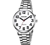 MAUJOY Deutsch Sprechende Herren Armbanduhr I Datum- und Zeitansage I Für Blinde, Senioren und Demenzkranke Gibt Uhrzeit, Tag, Monat und Jahr bekannt