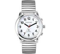 MAUJOY Sprechende Uhr für Herren für Blinde Senioren mit Sehbehinderung, Laute und klare Stimme,Spricht Deutsch (Silver-A)