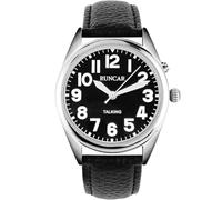 MAUJOY Sprechende Uhr für Herren I Deutsch Sprechende Herren Armbanduhr I Große Zahl Leicht zu Lesen I Datum- und Zeitansage I Für Blinde, Senioren und Demenzkranke