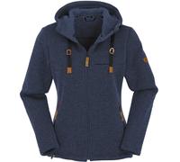 MAUL Chieming - Strickfeecejacke + Kapuze Damen blau , 42