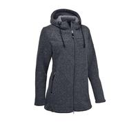Maul Damen Wilde Kaiserin lg.Strickfleeceja+Ka Polar-Strickfleece Lange Jacke Mit Kapuze, schwarz, 44