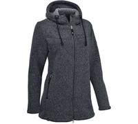 Maul Outdoor Damen Jacke Wilde Kaiserin Strickfleece mit Kapuze dunkelgrau (02) Größe 44