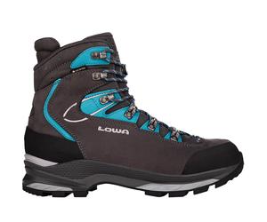 Mauria Evo GTX Ws Wide Breite Füße Wanderschuhe Trekkingschuhe Damen Anthrazit/Türkis-EU 39 - UK 5,5
