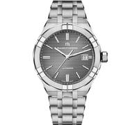 Maurice Lacroix AIKON Automatisches Datum, 4,2 cm, Edelstahlgehäuse, wasserdicht 20 ATM, bedrucktes Zifferblatt Clous de Paris Grau