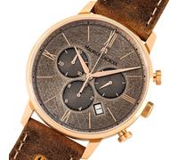 Maurice Lacroix Eliros Date Chronograph EL1098-PVP01-210-1 Herren-Armbanduhr Gold anthrazit Lederband braun NEU OVP. mit Box Papiere 2 Jahre Hersteller-Garantie