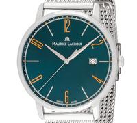 Maurice Lacroix Eliros Date GREEN | Damen-Armbanduhr Ø 40 mm | EL1118-SS006-620-1 | Milanaise-Edelstahlband | Grünes Zifferblatt | Saphirglas | Swiss Made | NEU OVP mit Box & Papiere | 2 Jahre Herstel