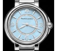 Maurice Lacroix Fiaba Colours Edition Diamonds FA1104-SS002-E20-1 | Damenuhr Ø 32 mm | Blaues Zifferblatt | 46 Diamanten | Swiss Made | NEU OVP | 2 Jahre Herstellergarantie