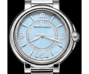 Maurice Lacroix Fiaba Colours Edition Diamonds FA1104-SS002-E20-1 | Damenuhr Ø 32 mm | Blaues Zifferblatt | 46 Diamanten | Swiss Made | NEU OVP | 2 Jahre Herstellergarantie