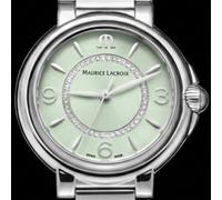 Maurice Lacroix Fiaba Colours Edition Diamonds FA1104-SS002-G20-1 | Damenuhr Ø 32 mm | Grünes Zifferblatt | 46 Diamanten | Swiss Made | NEU OVP | 2 Jahre Herstellergarantie