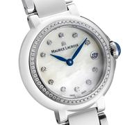 Damenuhr Maurice Lacroix Fiaba 28mm mit Diamanten, weißem Zifferblatt und Edelstahlarmband FA1003-SD502-170-1